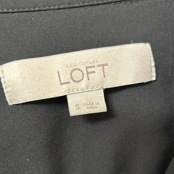 LOFT Black Button Down Shirt - Picture 2 of 8
